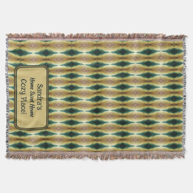 Personalisierte Herbstblätter, Abstrakt Decke (Vorderseite)