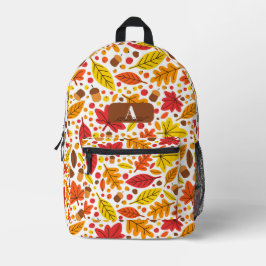 Personalisierte Herbstblätter Kinder Bedruckter Rucksack