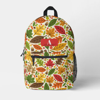 Personalisierte Herbstblätter Kinder Bedruckter Rucksack