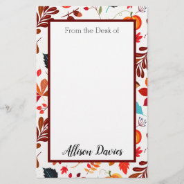 Personalisierte Herbsternte Briefpapier