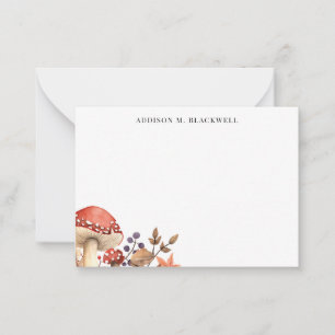 Personalisierte Herbstkarte für Aquarellfarben Mitteilungskarte