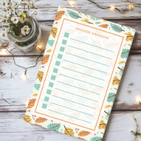 Personalisierte Herbstlaub-To-Do-Liste