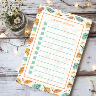 Personalisierte Herbstlaub-To-Do-Liste Post-it Klebezettel