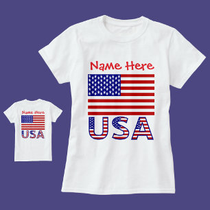 Personalisierte Heritage USA Flagge Damen- T-Shirt