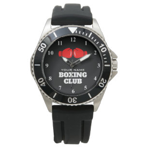 Personalisierte Herrenuhr mit Boxhandschuhlogo Armbanduhr