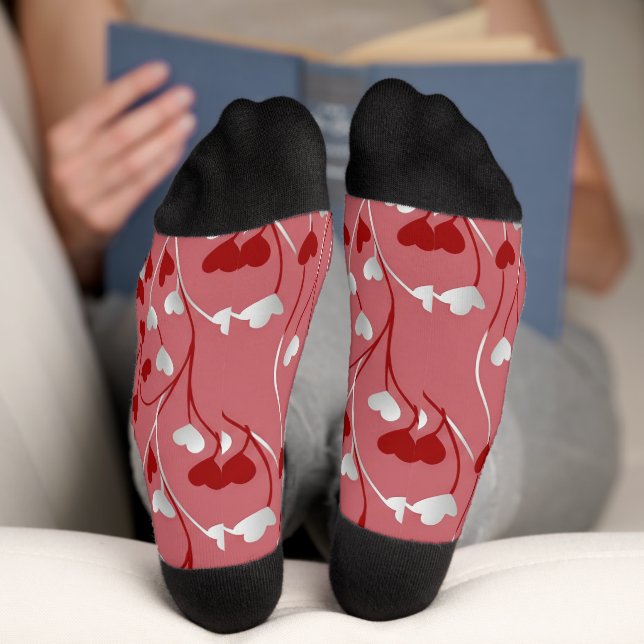Personalisierte Herz Crew Socken (Unterseite)