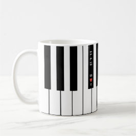 Personalisierte Herz-Initiale verbindet Tasse