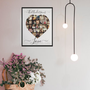 Personalisierte Herz-Shaped-Foto-Collage Leinwanddruck