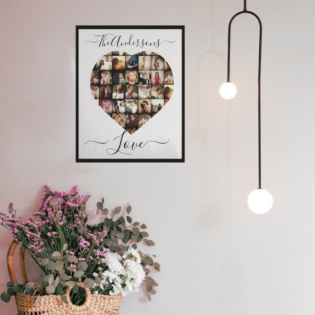 Personalisierte Herz-Shaped-Foto-Collage Leinwanddruck (Von Creator hochgeladen)
