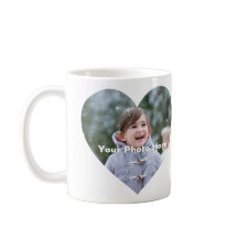 Personalisierte Herz-Shaped Foto Tasse