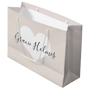 Personalisierte Herzbeutel Große Geschenktüte