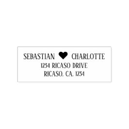 Personalisierte Herzdetails Gummistempel