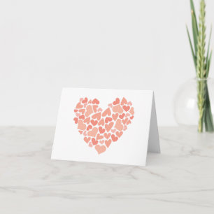 Personalisierte Herzen aus Herzdesign Karte