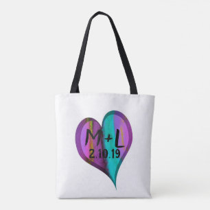 personalisierte Herzmonogramm-Tasche