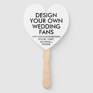 Personalisierte HERZWEISSWEISSE WEDDING-FANS (10) Fächer