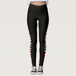 Personalisierte High Heel Aufschrift Schwarz Leggings