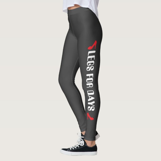 Personalisierte High Heel Zitat Grau Leggings (Links)