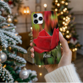 Personalisierte High-Poly-Rosenknospen-Handyhülle iPhone 16 Pro Hülle