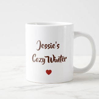 Personalisierte Highland-Kuh Kuschel-Winter Jumbo-Tasse