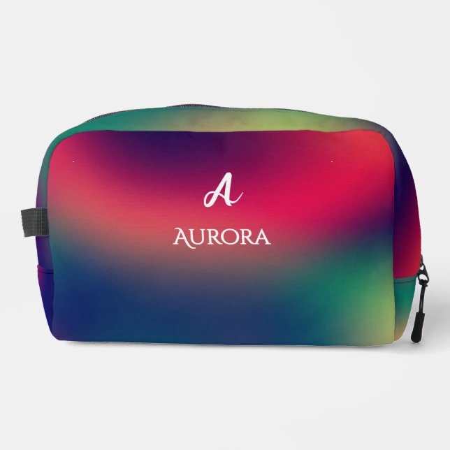 Personalisierte himmlische Aurora Waschbeutel (Vorderseite)