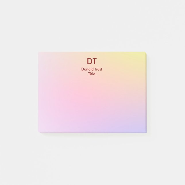 personalisierte Hinweise nach dem IT-System Post-it Klebezettel (Vorderseite)