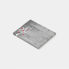 Personalisierte Hinweise zu Red Valentine Hearts T Post-it Klebezettel