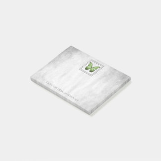 Personalisierte Hinweise zum grünen Schmetterling Post-it Klebezettel