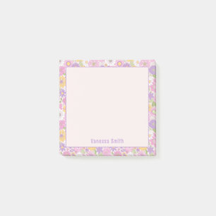 Personalisierte Hinweise zum Muster der Retro-Flor Post-it Klebezettel