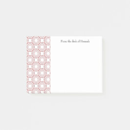 Personalisierte Hinweise zum roten Vintagen Zirkel Post-it Klebezettel