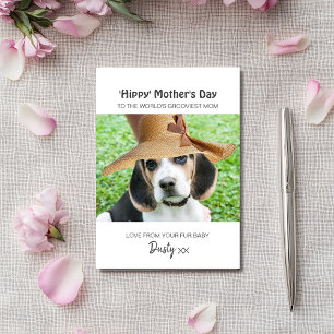 Personalisierte Hippy-Mother-Day-Hunde-Mama Feiertagskarte