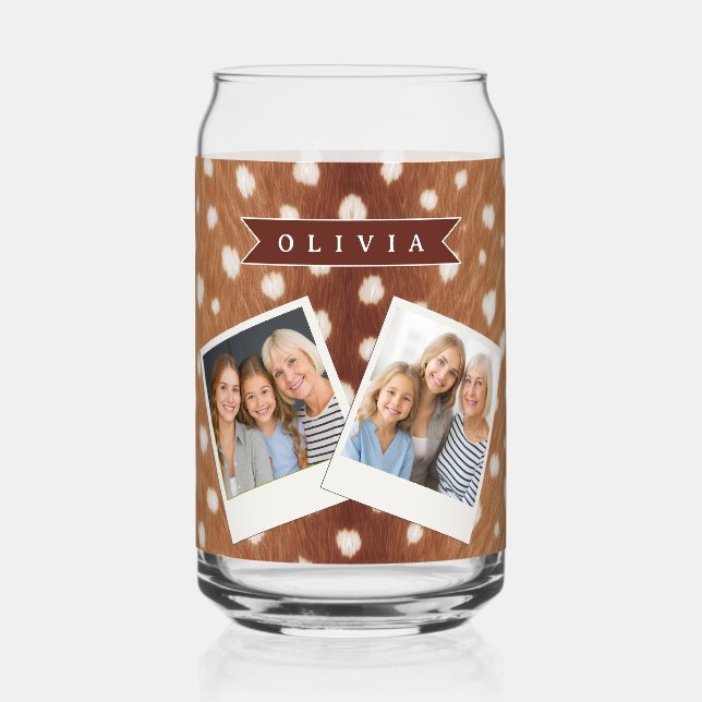 Personalisierte Hirschdruck-Geschenke in neutraler Dosenglas (Vorderseite)