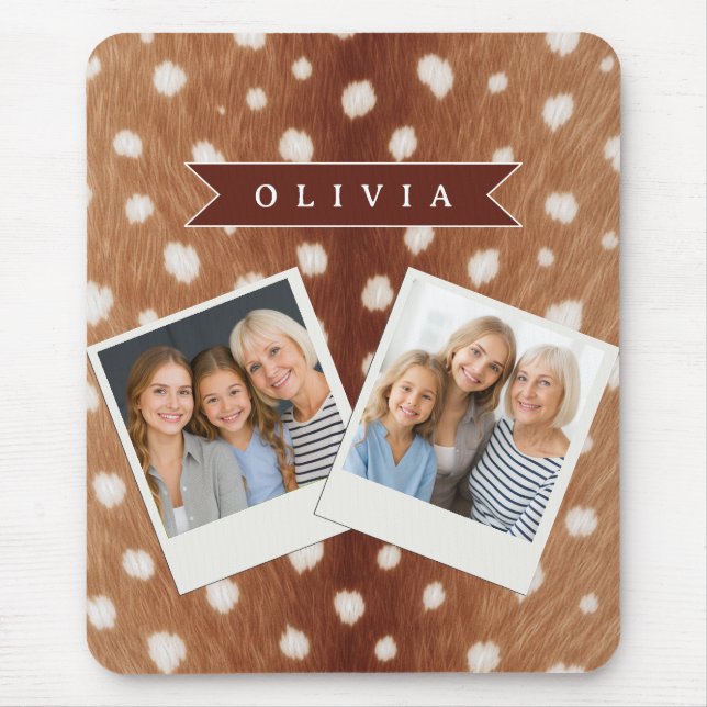 Personalisierte Hirschdruck-Geschenke in neutraler Mousepad (Vorne)