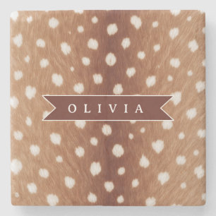 Personalisierte Hirschdruck-Geschenke in neutraler Steinuntersetzer