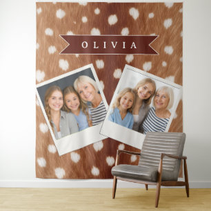 Personalisierte Hirschdruck-Geschenke in neutraler Wandteppich