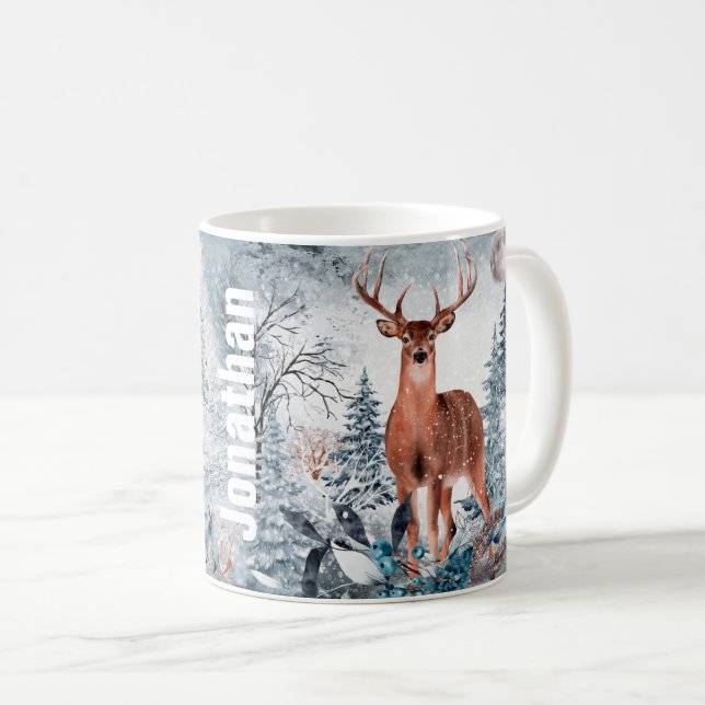 Personalisierte Hirschjäger Grapische Tasse (VorderseiteRechts)