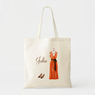 Personalisierte hochrote Brautjungfern-Tasche Tragetasche