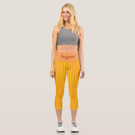 PERSONALISIERTE HOCHWAISTIGE CAPRI - "MANDARINE" LEGGINGS