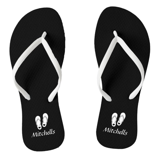 Personalisierte Hochzeit am Strand dreh Flop Slipp Flip Flops (Fußbett)