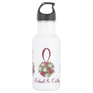 Personalisierte Hochzeit Blume Bouquet Gefallen Fl Trinkflasche