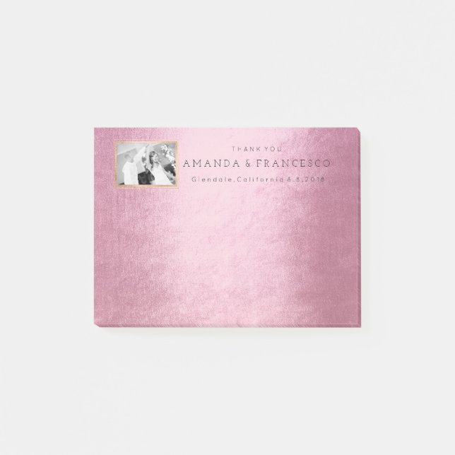 Personalisierte Hochzeit Danke, dass du dir einen  Post-it Klebezettel (Vorderseite)