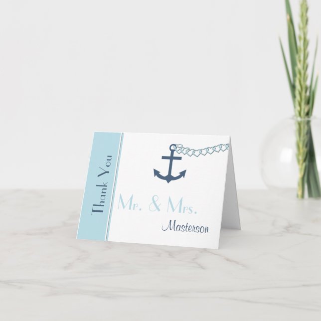 Personalisierte Hochzeit Dankeschön Note Card Dankeskarte (Vorderseite)