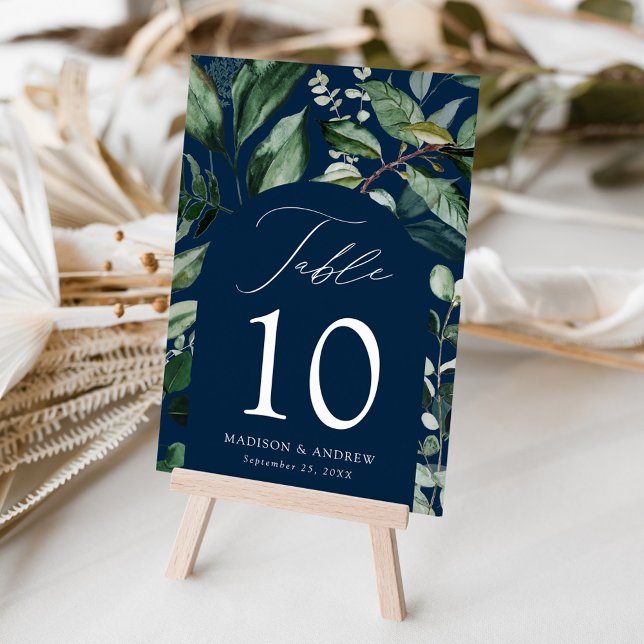 Personalisierte Hochzeit der Arch Navy mit üppiger Tischnummer (Von Creator hochgeladen)