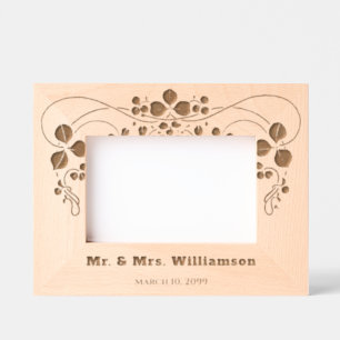 Personalisierte Hochzeit der Blumen Geätzte Rahmen