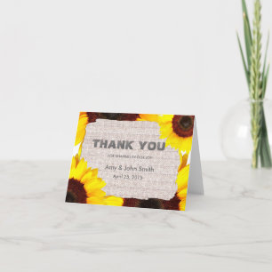 Personalisierte Hochzeit der Sonnenblumen danke