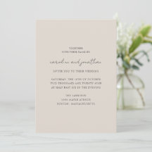 Personalisierte Hochzeit Elfenbein Cremig Elegante