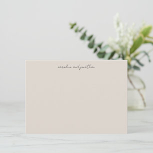Personalisierte Hochzeit Elfenbein Schrift Elegant Mitteilungskarte