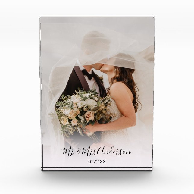 Personalisierte Hochzeit Fotoblock (Vorderseite)