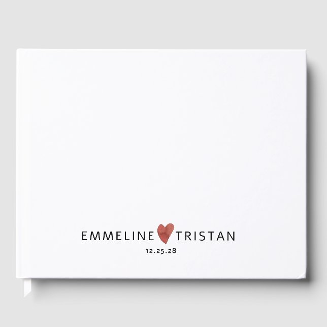 Personalisierte Hochzeit Gästebuch (Vorderseite)