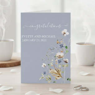 Personalisierte Hochzeit Glückwunsch Wilde Blume