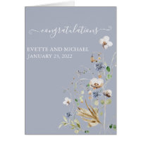 Personalisierte Hochzeit Glückwunsch Wilde Blume